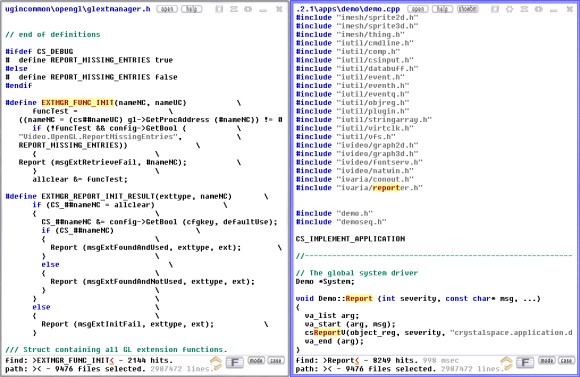 Depeche View, multi column mode
