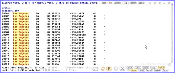 Filtering for result lines Filtering for result lines