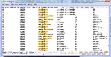 Search restricted to partial hit within 3rd column